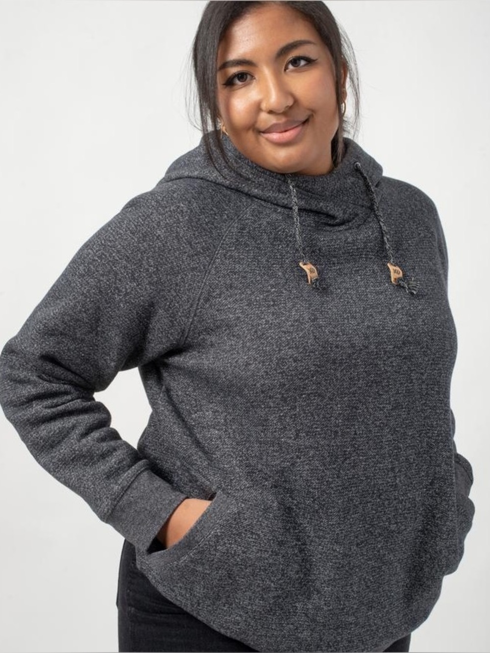 tentree Heather Charcoal Gray Cozy Pullover Hoodie